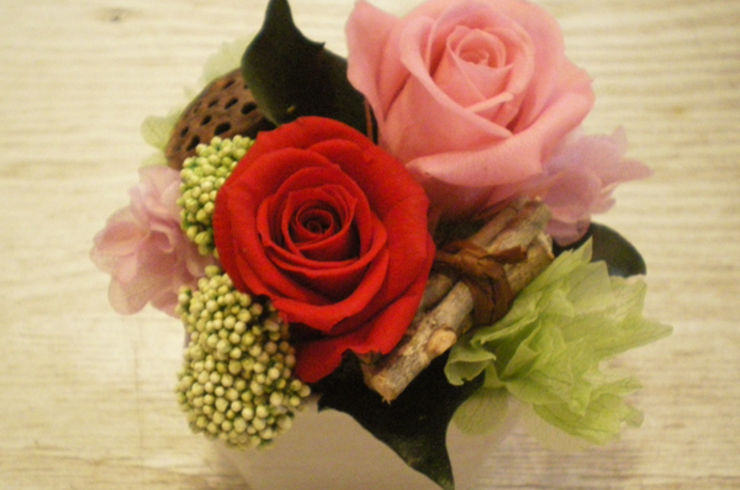 おしゃれなプリザーブドフラワー